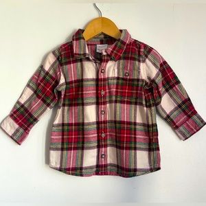 2T (Sz85) Hanna Andersson Plaid Button Down Shirt